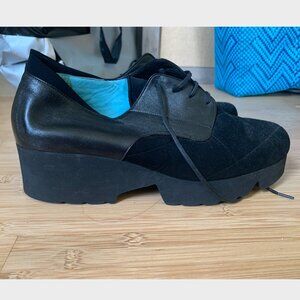 Thierry Rabotin Women's Black Suede/Leather Shoes